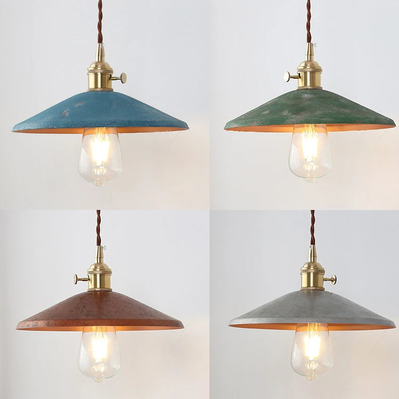 Retro iron pendant light for modern interior decor
