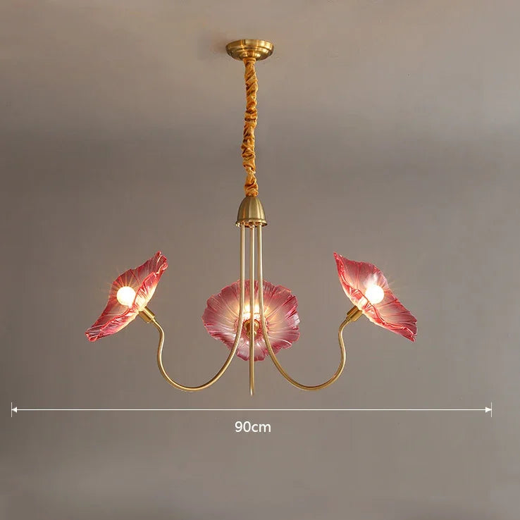 Modern lightweight chandelier with simple creative floral design - vue 8 sur 14