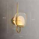 Luxury brass and crystal LED wall light with modern design