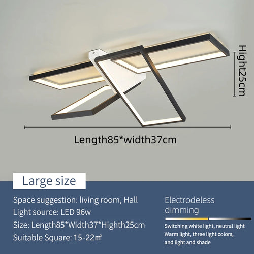 Modern LED ceiling light for elegant interior décor - vue 9 sur 10