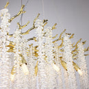 Rectangular crystal chandelier for modern interior decor