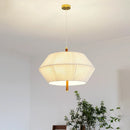 Nordic retro hemp rope and rattan LED pendant light