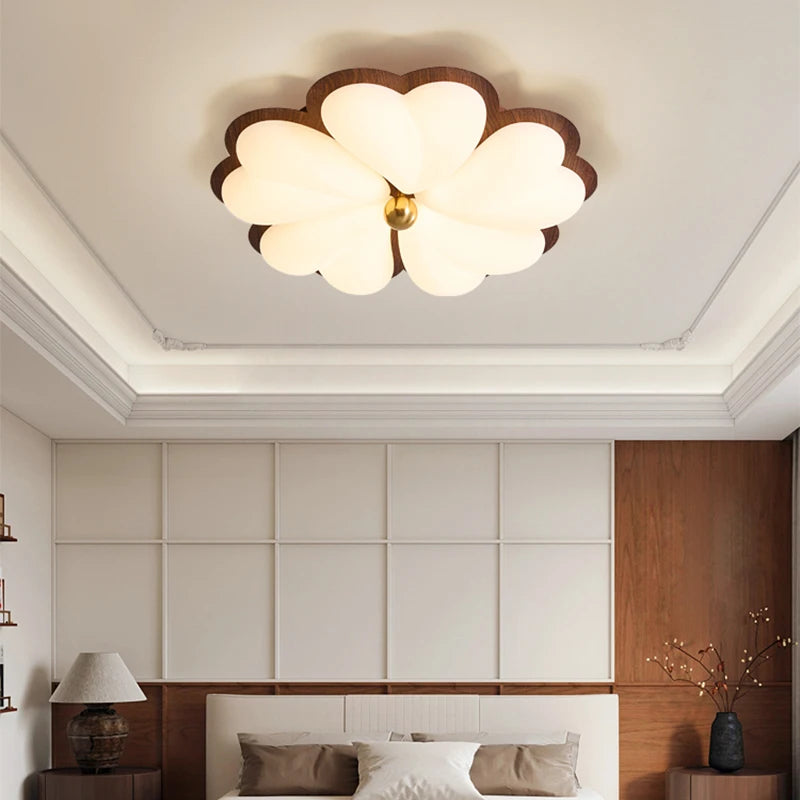 Flower lamp for children's princess bedroom and study