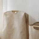 Foldable cotton and linen laundry basket large capacity waterproof