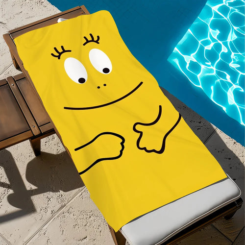 Barbapapa beach towel quick-dry soft print