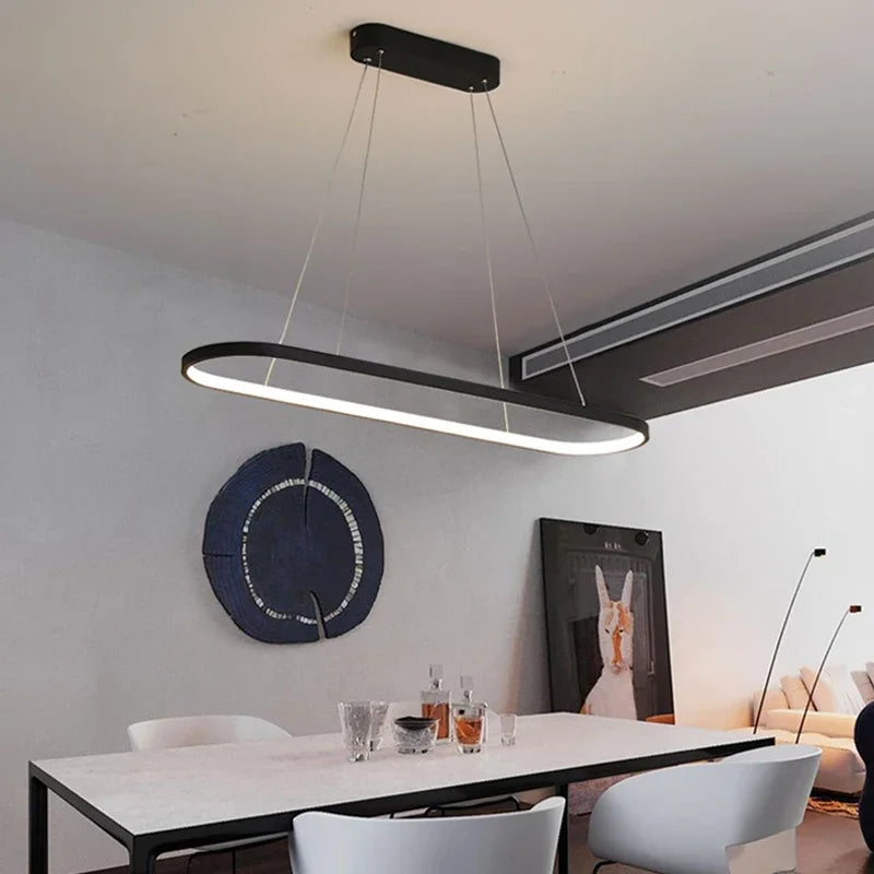 Minimalist Nordic oval chandelier for interior decoration