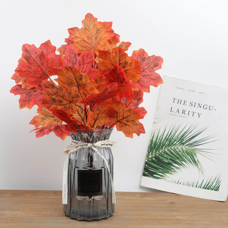 Artificial maple leaves for autumn and Halloween decoration