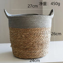 straw storage basket for modern craft decor