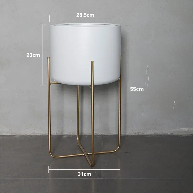 removable and freestanding gold flower stand for elegant plants