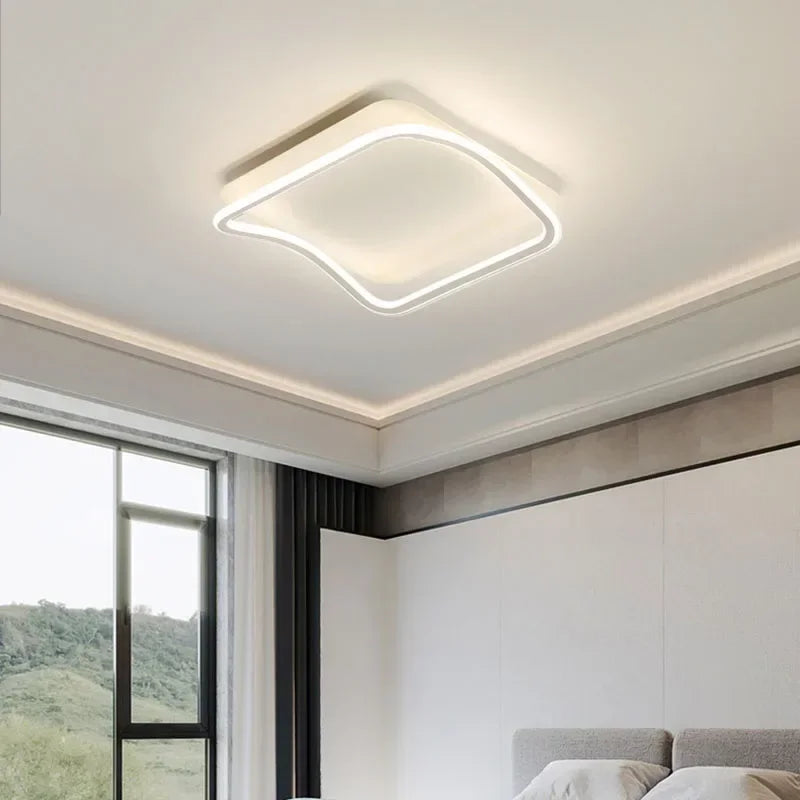 Modern LED ceiling light for elegant and simple interior decor - vue 3 sur 12