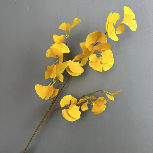 Artificial ginkgo decorative plant with three branches for outdoor use - vue 6 sur 6
