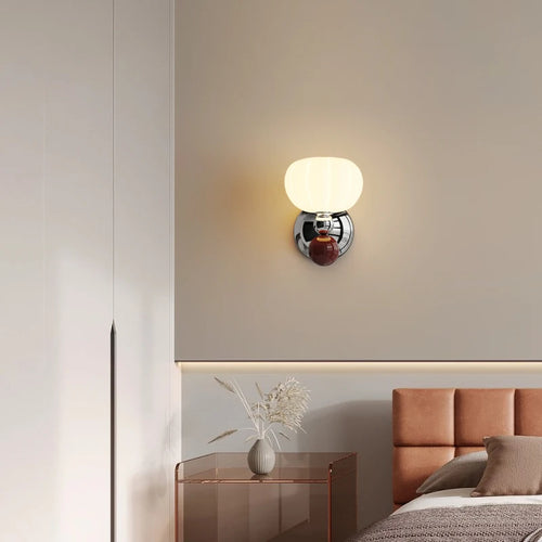 Nordic minimalist creative pumpkin wall light for children - vue 4 sur 14