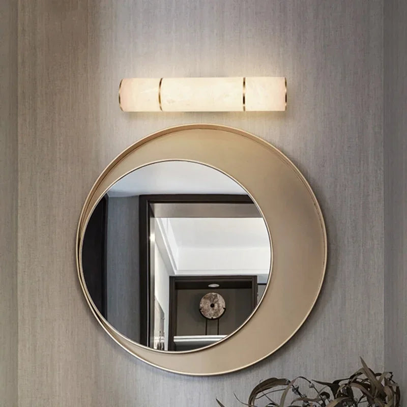 Modern decorative marble and brass wall light