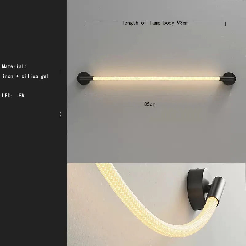 applique murale led en silicone et acier inoxydable 3000k - vue 9 sur 10