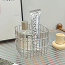 Square stainless steel storage basket for organising your home