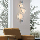 Minimalist Nordic wall light with 3 art deco metal rings