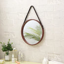 retro round wooden decorative mirrors for home decor