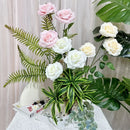 Silk floral decoration with roses and branches for parties