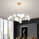 Metal chandelier with glass ball for interior decoration