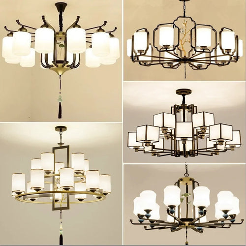 Chinese retro chandelier for elegant and cosy lighting - vue 2 sur 21