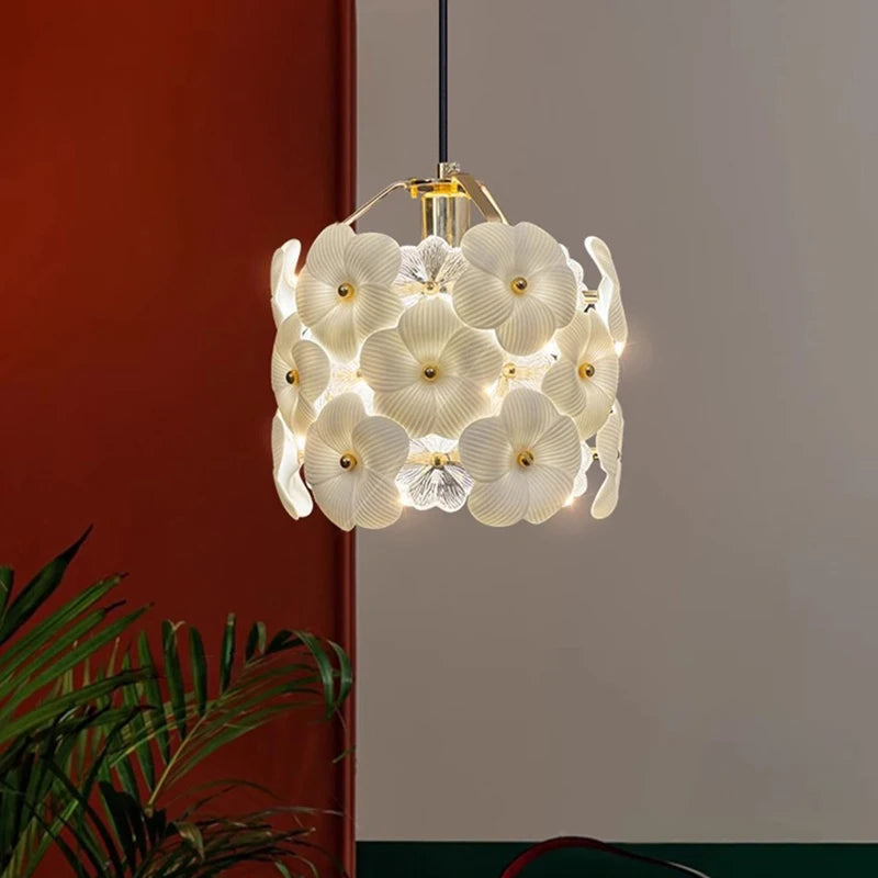 Romantic French art chandelier with decorative LED light