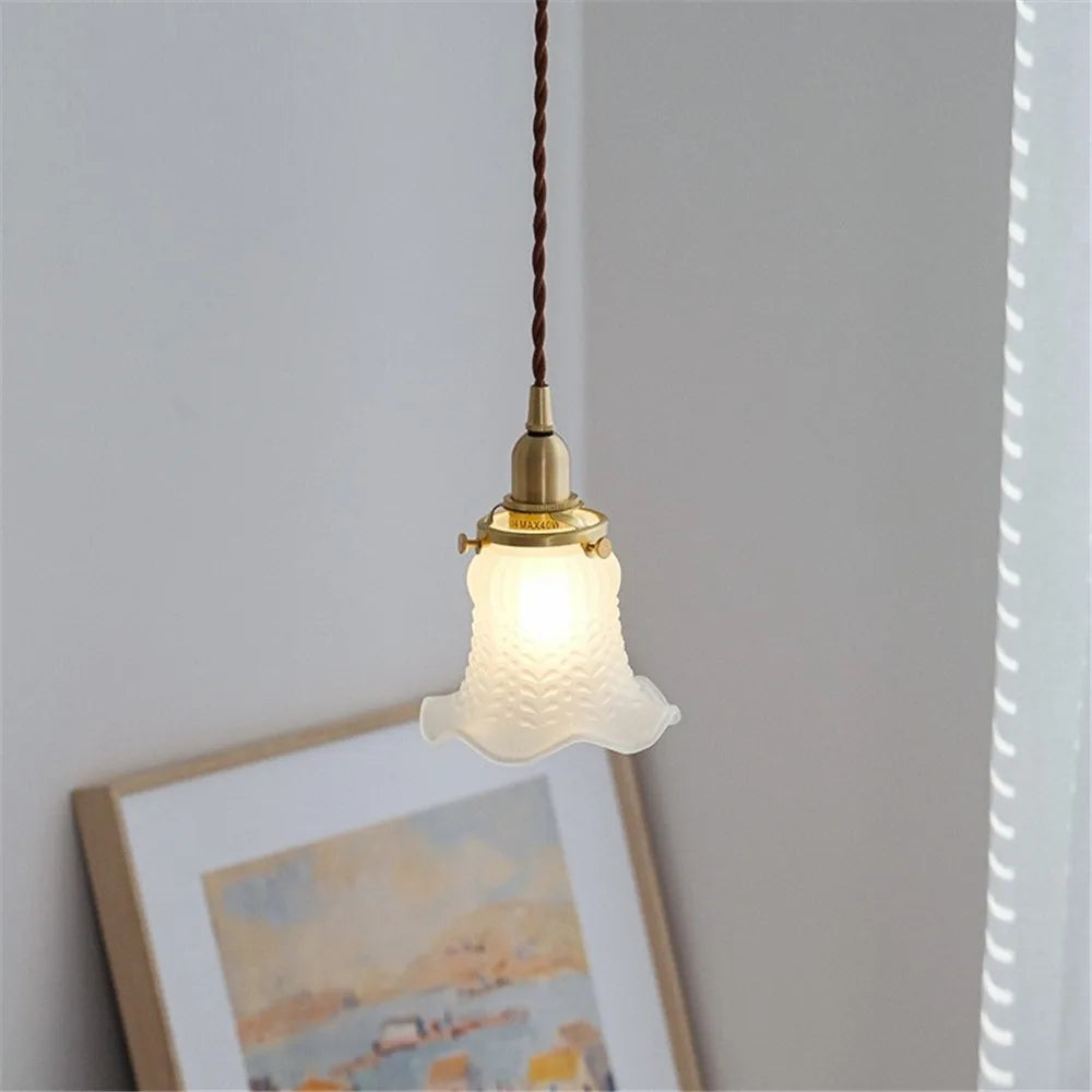 Nordic retro glass chandelier for interior decoration - vue 4 sur 8