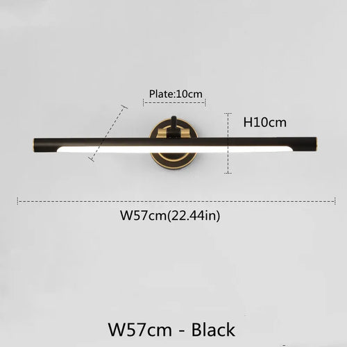 American LED bathroom wall light black bronze vanity lamp modern indoor lighting - vue 10 sur 11