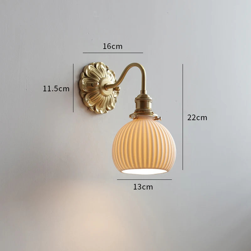 Iwhd walnut wood LED decorative nordic wall light