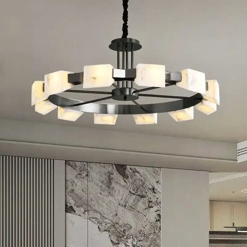 Modern Spanish marble pendant light for elegant interiors