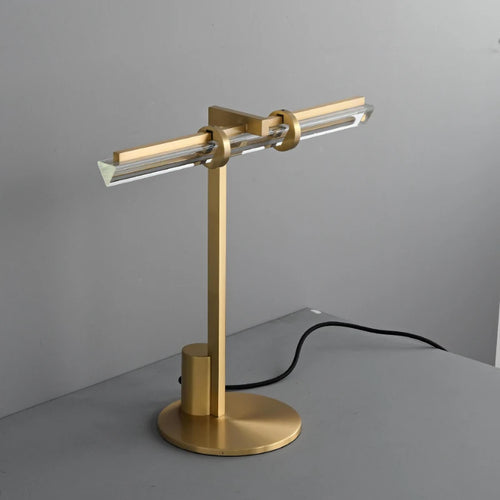 Modern crystal LED desk lamp minimalist for reading and work - vue 2 sur 7
