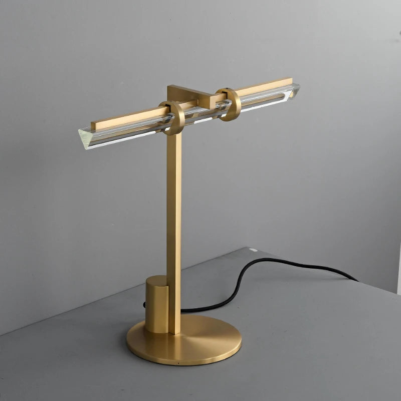 Modern crystal LED desk lamp minimalist for reading and work