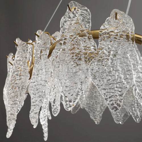 Modern crystal LED chandelier with elegant design for interior decoration - vue 5 sur 8