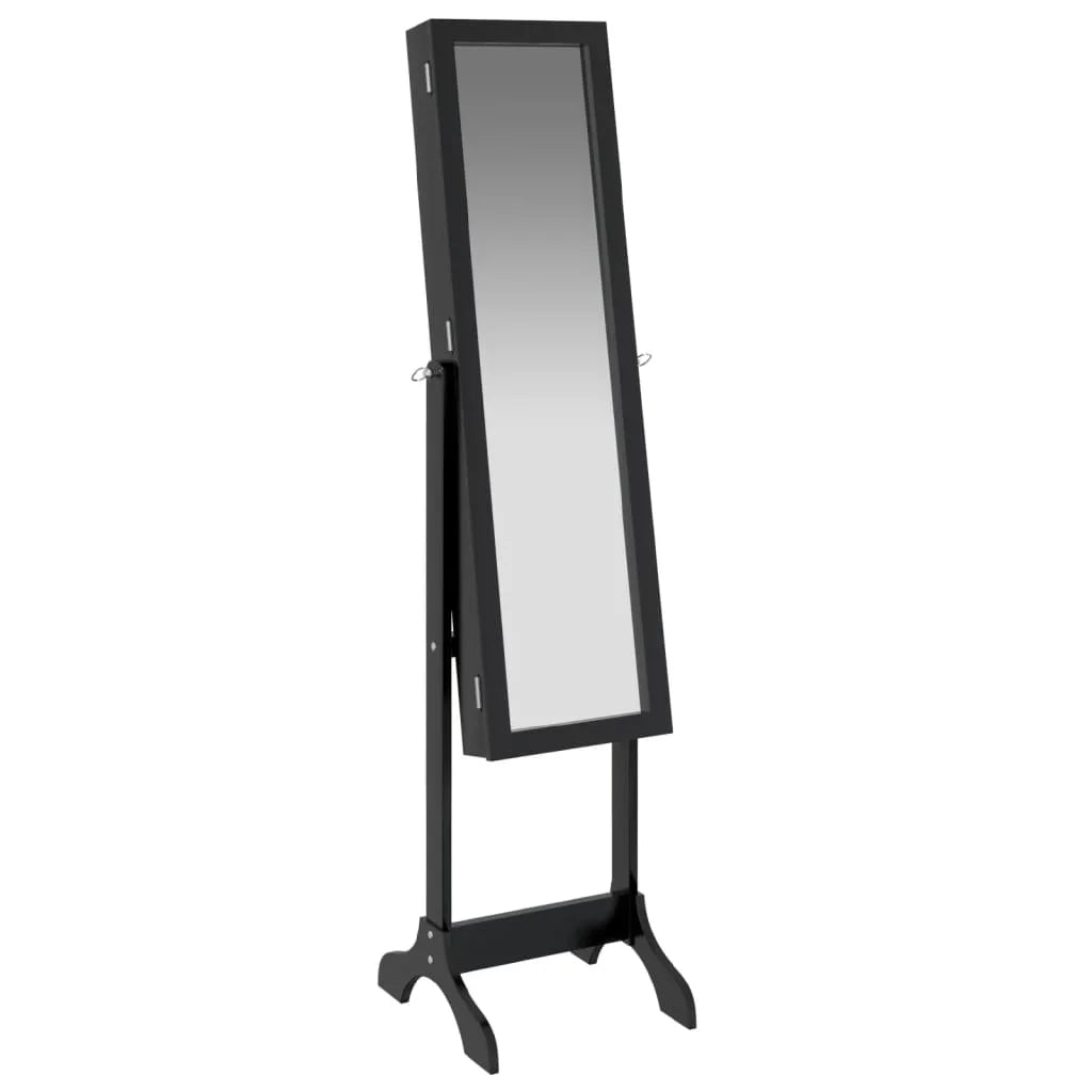 Black foot mirror 34x37x146 cm, home decoration wall Deco living room decoration