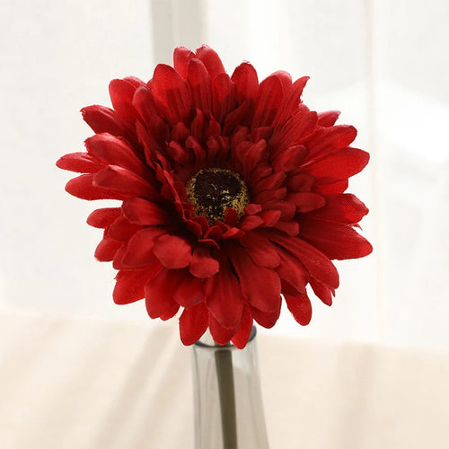 Set of artificial gerbera flower heads for indoor and outdoor decoration