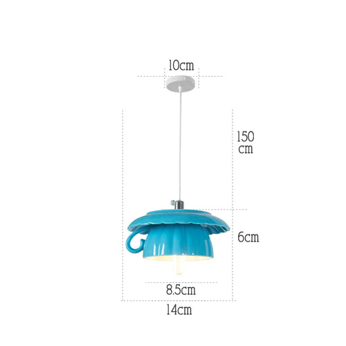 modern ceramic pendant lamp led - vue 14 sur 28