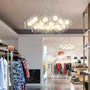 Modern bubble glass LED chandelier for shops