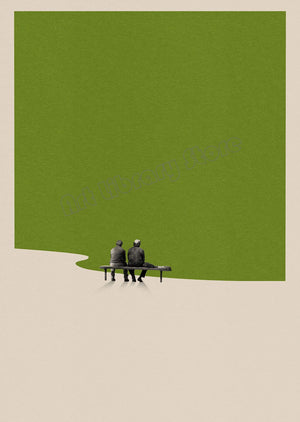 affiche rétro abstraite inspirée de films classiques décorative