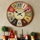 thick wooden wall clock farmhouse style for retro decoration