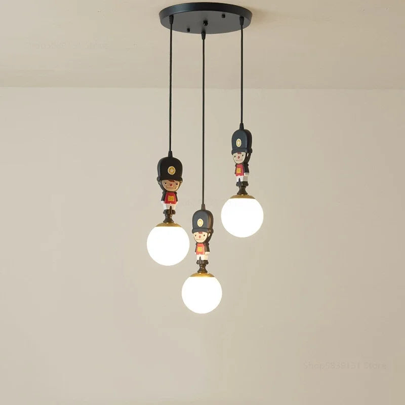 Creative nordic style LED pendant light for children's bedroom
