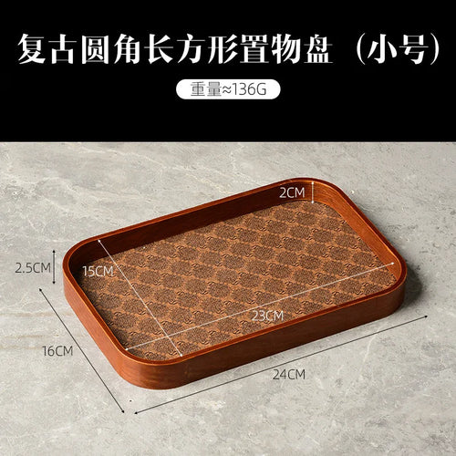 Luxury leather tea tray for decorative storage and jewellery