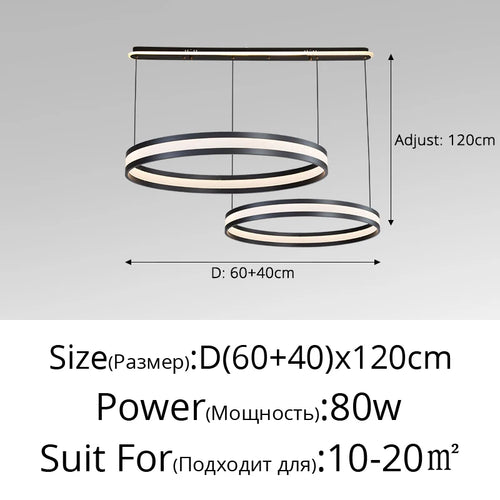 Modern Italian minimalist chandelier for a luxurious atmosphere - vue 14 sur 15