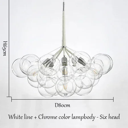 Modern glass chandelier for interior decoration - vue 10 sur 18