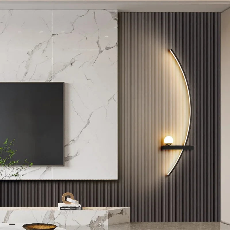 Nordic striped LED wall light for indoor decoration