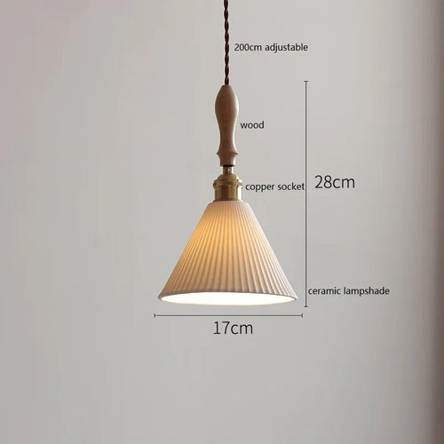 Suspension design led papillon céramique et bois - vue 23 sur 30