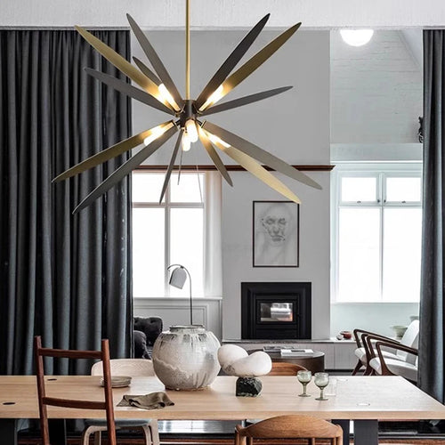 Decorative suspended LED chandelier for modern indoor lighting - vue 4 sur 7