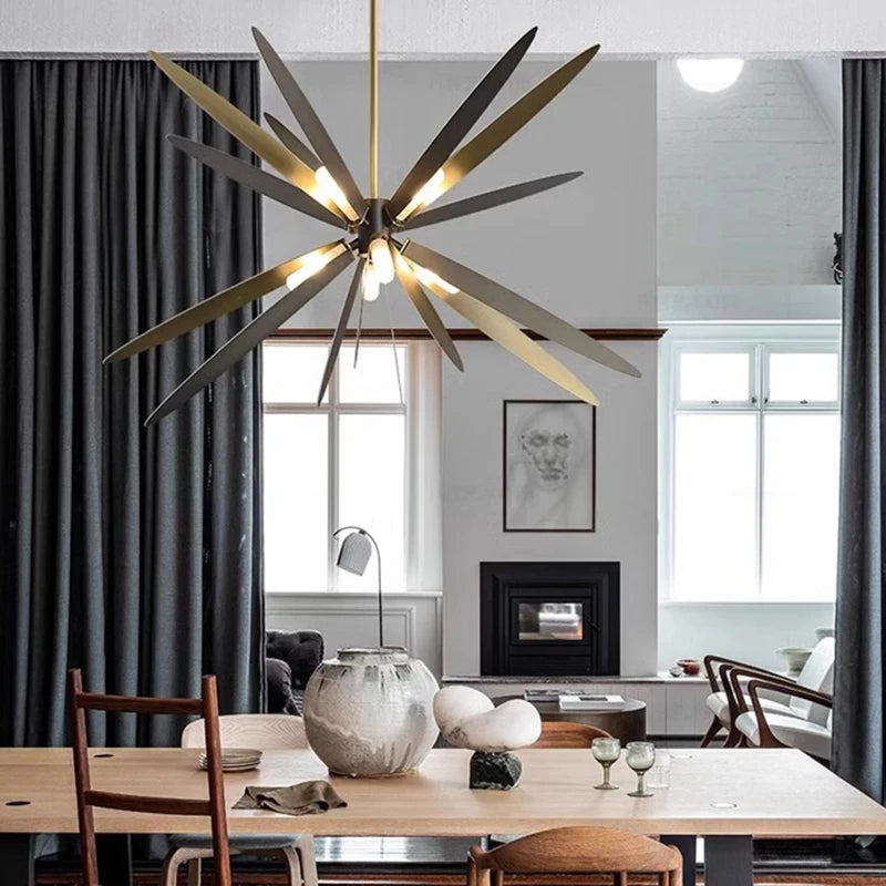 Decorative suspended LED chandelier for modern indoor lighting - vue 3 sur 7