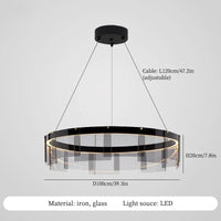 Modern glass LED chandelier for interior decoration