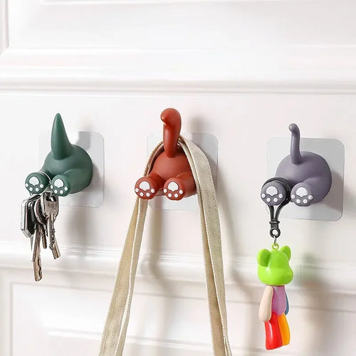Fun animal adhesive toothbrush holder for children - vue 3 sur 12