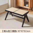 solid rattan bench for versatile and modern use