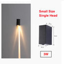 Modern waterproof outdoor aluminium LED wall light